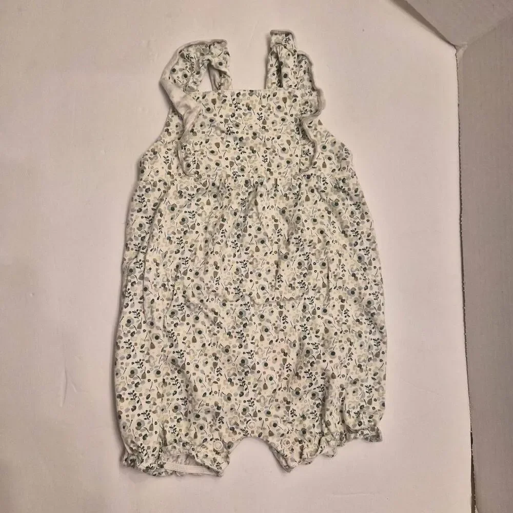 12 month Assorted girls baby Spring Summer outfits: Polka-dot,  Floral, Honeybee